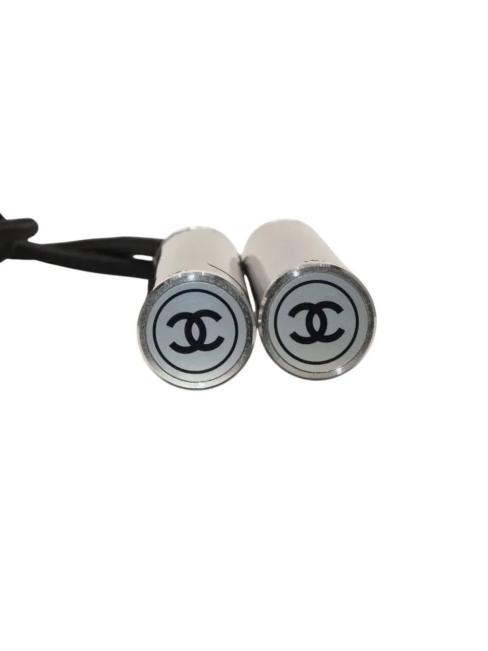 Chanel Jumping Rope Skipping Carbon CC Logo Black Vintage